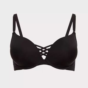 Torrid 42F XO Push Up Plunge Back Smoothing Bra